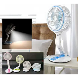 Ventilatore pieghevole con lampada LED da tavolo FAN / Blu