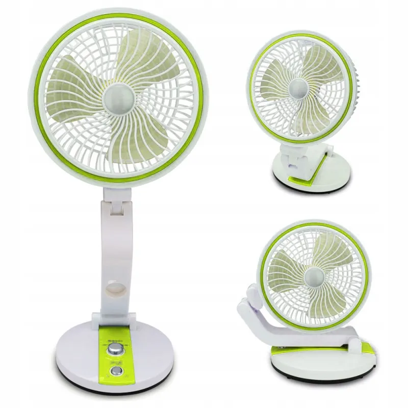 Ventilatore pieghevole con lampada LED da tavolo FAN / Verde