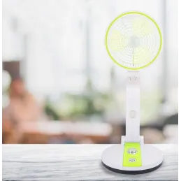 Ventilatore pieghevole con lampada LED da tavolo FAN / Verde