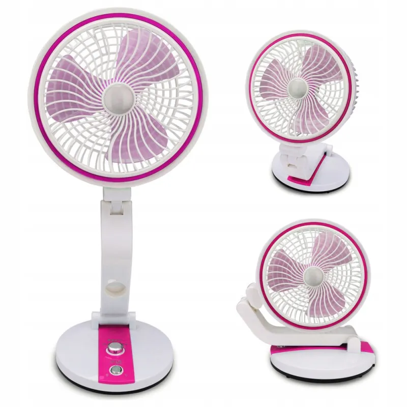 Ventilatore pieghevole con lampada da tavolo a LED FAN / Rosa