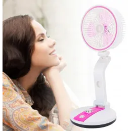 Ventilatore pieghevole con lampada da tavolo a LED FAN / Rosa
