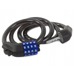 Lucchetto a combinazione per bicicletta LOCK 1000 mm / Nero