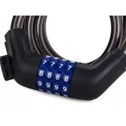 Lucchetto a combinazione per bicicletta LOCK 1000 mm / Nero