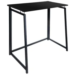 Scrivania da ufficio pieghevole VITTO 800 x 400 / Nero - Legno nero