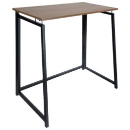 Scrivania da ufficio pieghevole VITTO 800 x 400 / Nero - legno marrone