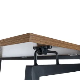 Scrivania da ufficio pieghevole VITTO 800 x 400 / Nero - legno marrone