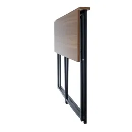Scrivania da ufficio pieghevole VITTO 800 x 400 / Nero - legno marrone