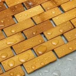 Tappetino antiscivolo da bagno in bambù LASSA / Legno