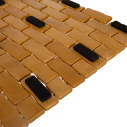 Tappetino antiscivolo da bagno in bambù LASSA / Legno