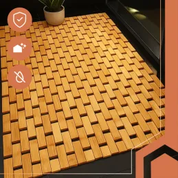 Tappetino antiscivolo da bagno in bambù LASSA / Legno