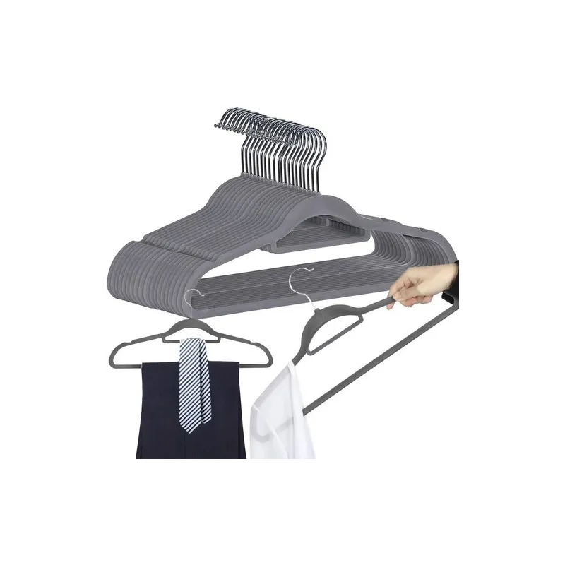 Set da 20 grucce con spalline / Grigio
