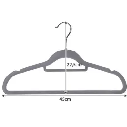 Set da 20 grucce con spalline / Grigio