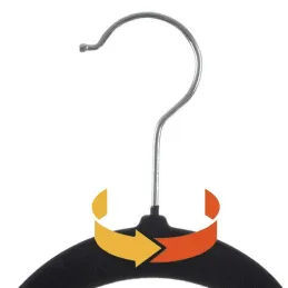 Set di 20 grucce con intagli / Nero