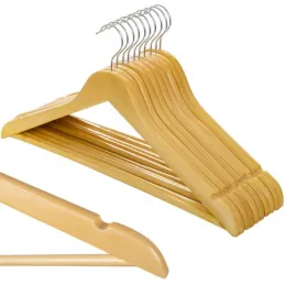 Set di 10 grucce in legno / Legno naturale