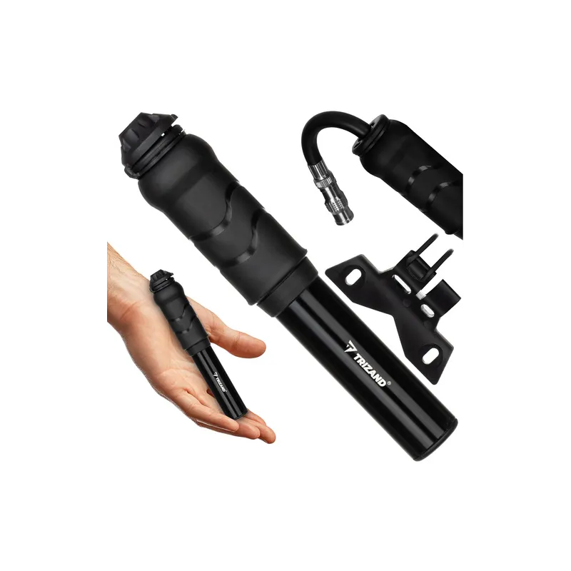 Pompa per bicicletta MINI manuale / Nera