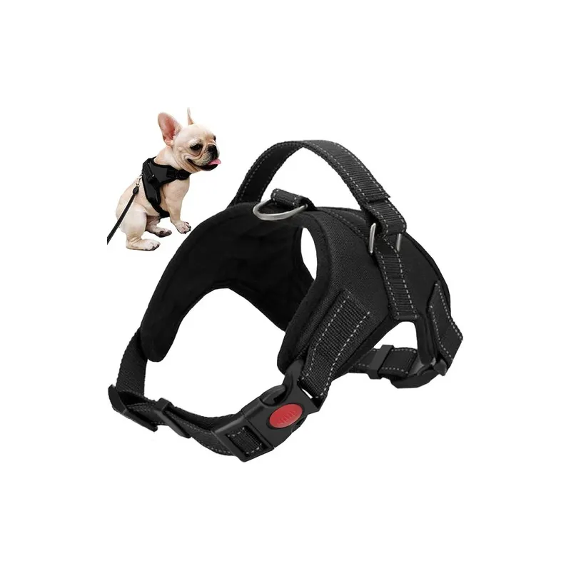 Imbracatura di sicurezza senza pressione per cani HASEN / Nera
