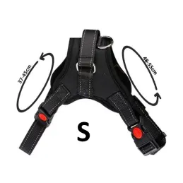 Imbracatura di sicurezza senza pressione per cani HASEN / Nera