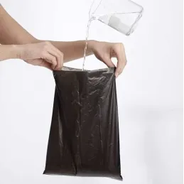 1000 sacchetti per escrementi con custodia / Nero