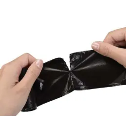 1000 sacchetti per escrementi con custodia / Nero