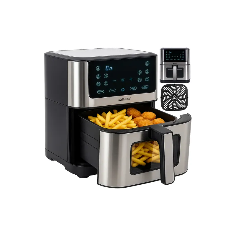 Friggitrice ad aria calda XXL - 8L / Nera