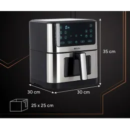 Friggitrice ad aria calda XXL - 8L / Nera
