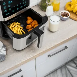 Friggitrice ad aria calda XXL - 8L / Nera