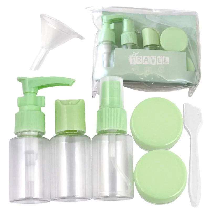 Set da viaggio di contenitori e flaconi per cosmetici HOLIDAY / Verde