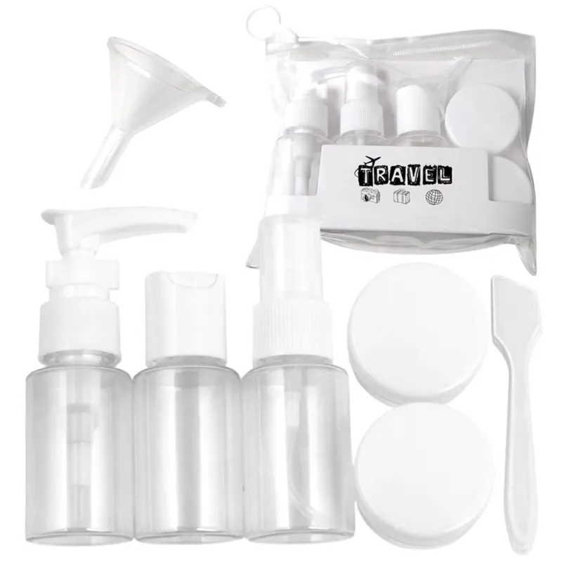 Set da viaggio di contenitori e flaconi per cosmetici HOLIDAY / Bianco
