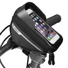 Borsa da telaio per bicicletta con custodia per telefono SOUL / Nera