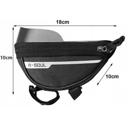 Borsa da telaio per bicicletta con custodia per telefono SOUL / Nera