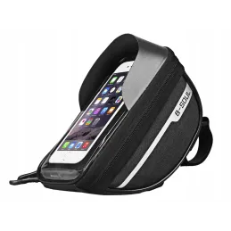 Borsa da telaio per bicicletta con custodia per telefono SOUL / Nera