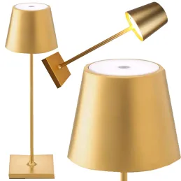 Lampada da tavolo decorativa con accensione touch e dimmer ZEUS / Dorata