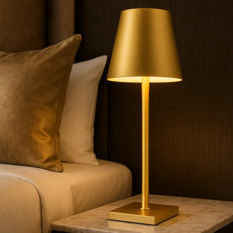 Lampada da tavolo decorativa con accensione touch e dimmer ZEUS / Dorata