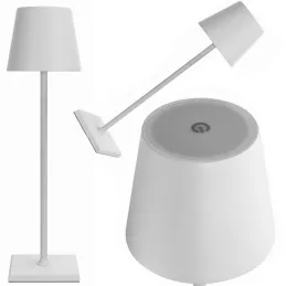 Lampada da tavolo decorativa con accensione e regolazione dell’intensità luminosa touch ZEUS / Bianca