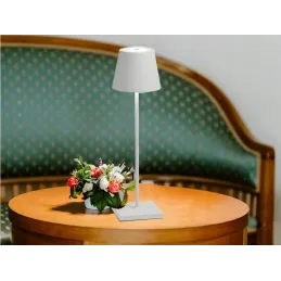 Lampada da tavolo decorativa con accensione e regolazione dell’intensità luminosa touch ZEUS / Bianca