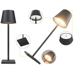 Lampada da tavolo decorativa con accensione e dimmer touch ZEUS / Nera