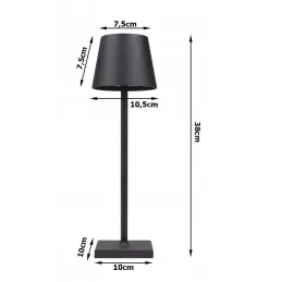 Lampada da tavolo decorativa con accensione e dimmer touch ZEUS / Nera