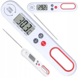 Termometro pieghevole per alimenti con display LCD THERMO LED / Bianco