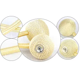 Set da 2 pezzi - Fermatende magnetici decorativi per tende PINS / Oro