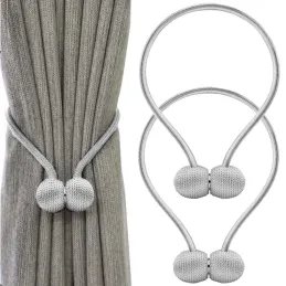 Set da 2 pezzi - Fermatende magnetiche decorative per tende PINS / Argento