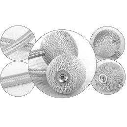 Set da 2 pezzi - Fermatende magnetiche decorative per tende PINS / Argento