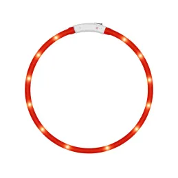 Collare luminoso LED regolabile GLORY / Rosso