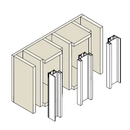 Profilo maniglia verticale per anta OLYMP laterale / Bianco opaco
