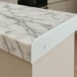 Profilo terminale per piano di lavoro da 38 mm / Bianco