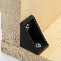 Angolare di giunzione in PVC grande / Nero