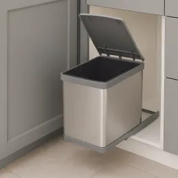 Cestino estraibile 300 mm – 1×16 L / Acciaio inox