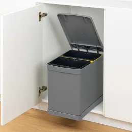 Pattumiera estraibile da 300 mm – 2 x 7,5 L / Grigio