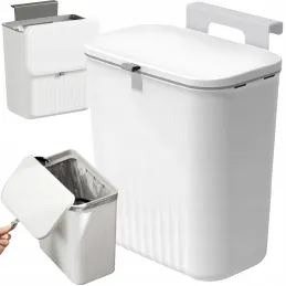 Cestino per rifiuti ASTRO da fissare all’anta, 9 l / Bianco