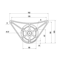 Gamba per tavolo CLASSIC 60 mm / Argento