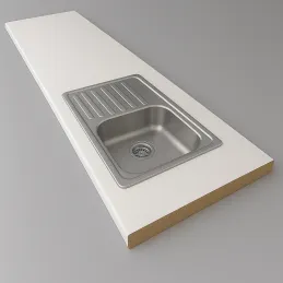 Piano di lavoro PFLEIDERER Bianco cristallo / U11026 SD